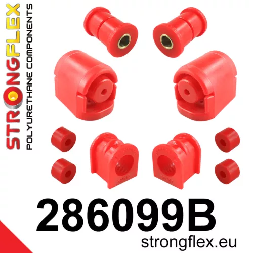 286099B: Set of front suspension polyurethane 26mm Black