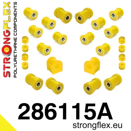 286115A: Rear suspension bush kit SPORT 15mm Yellow