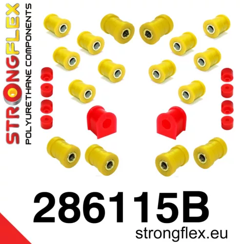 286115B: Rear suspension bush kit Custom Red