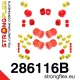 286116B: Full suspension bush kit 27mm Custom 50mm 281263 - 34mm 4 pcs Red