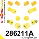 286211A: Front suspension bush kit SPORT 22mm 281400 281262 281263 - 34mm Yellow