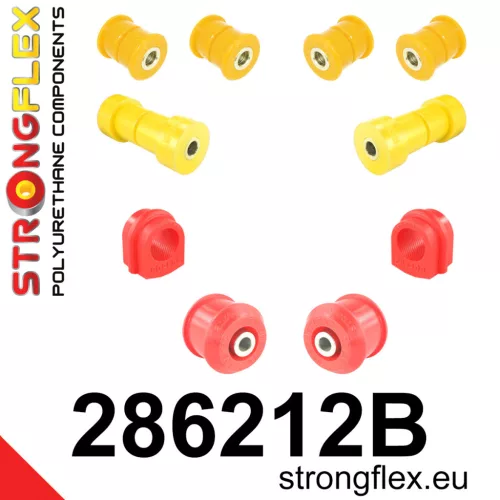 286212B: Front suspension bush kit 22mm 281400 281262 Red