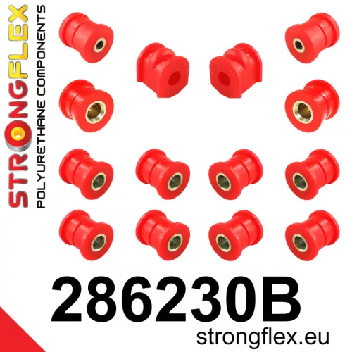 286230B: Rear suspension bush kit 14mm Black