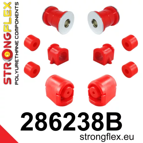 286238B: Front suspension bush kit 21mm Red