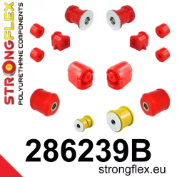 286239B: Front suspension and ream beam bush kit 21mm Red