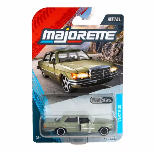 Majorette Vintage Premium Cars Mercedes-Benz 450 SEL 6.9 model car - silver-green
