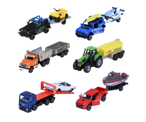 Majorette City Trailer die-cast vehicle with trailer (6 assortments)