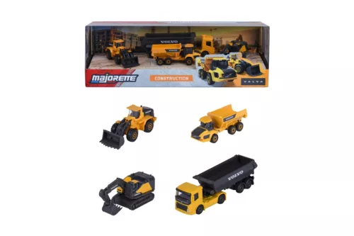 Majorette Volvo Construction Vehicles 4-Car Giftpack
