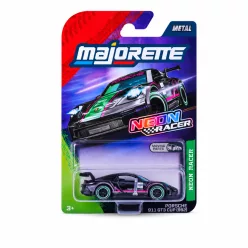   Majorette Neon Racer Cars Porsche 911 GT3 Cup (992) model car - black/pink