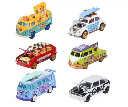 Majorette Volkswagen Deluxe Cars 1:64 die-cast car (6 assorted)