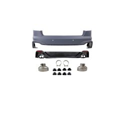   Bumper AUDI A4 B9 8W Facelift Rear with Diffuser and Pipes SRA