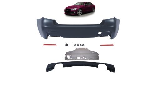 Bumper BMW 3 F30 Rear with Diffuser