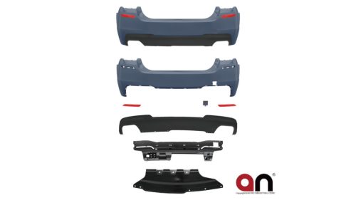 Bumper BMW 5 F10 Rear with Diffuser