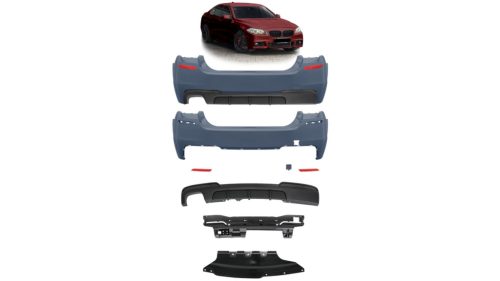 Bumper BMW 5 F10 Rear with Diffuser