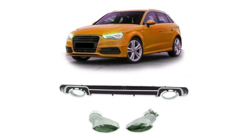 Diffuser Audi A3 8V Rear with Pipes