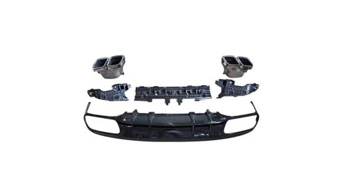 Diffuser Mercedes-Benz CLS C257 Rear with Pipes black