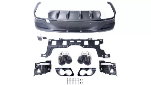 Diffuser Mercedes-Benz GLE C167 Rear with Pipes black