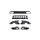 Diffuser Mercedes-Benz C C205 A205 Cabrio Rear with Pipes black