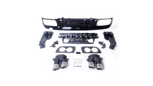 Diffuser Mercedes-Benz C W205 S205 Rear with Pipes chrome