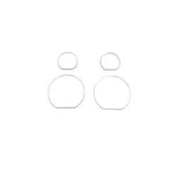   Sport Dashboard Rings Silver suitable for BMW 3 (E46) Sedan Touring Compact Convertible Coupe 1998-2006
