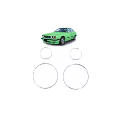   Sport Dashboard Rings Chrome suitable for BMW 5 (E34) Sedan Touring 1989-1995