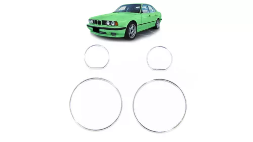Sport Dashboard Rings Chrome suitable for BMW 5 (E34) Sedan Touring 1989-1995