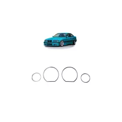   Sport Dashboard Rings Chrome suitable for BMW 3 (E36) Coupe Touring Compact Convertible Sedan 1990-1999