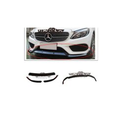   Diffuser Mercedes-Benz C W205 S205 A205 C205 Facelift Front Bumper Gloss Black