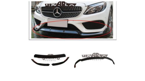 Diffuser Mercedes-Benz C W205 S205 A205 C205 Facelift Front Bumper Gloss Black