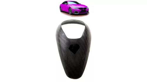 Gear Knob Carbon Fiber Trim suitable for BMW 4 (F32, F82) Coupe 4 (F33, F83) Convertible 3 (F30, F80) Sedan (F31) Touring 4 (F36) Gran Coupe 2012-2018