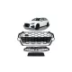 Grill Audi A4 B9 Facelift Silver & Gloss Black