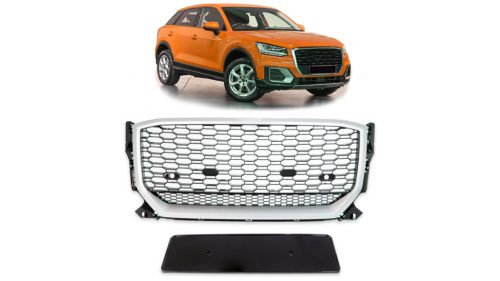 Grill Audi Q2 Silver & Gloss Black