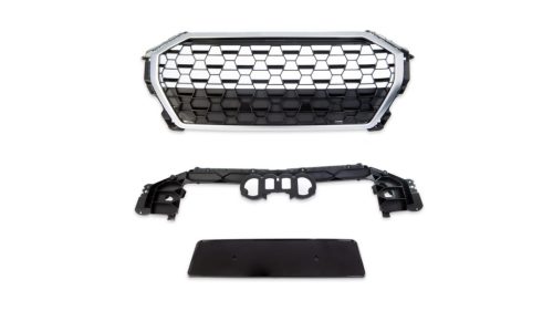 Grill Audi Q3 F3 Silver & Gloss Black