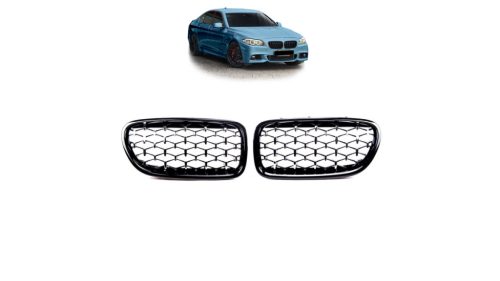 Grill BMW 5 F10 F11 Gloss Black & Chrome