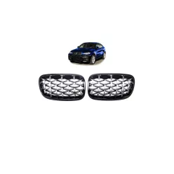 Grill BMW X6 E71 E72 X5 E70 Gloss Black & Chrome