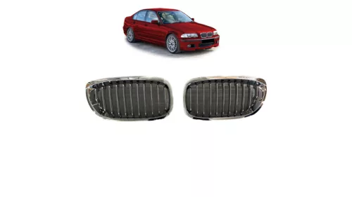 Grill BMW 3 E46 Compact Single Line Gloss Black