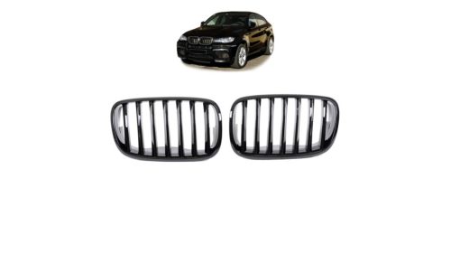 Grill BMW X6 E71 E72 X5 E70 Single Line Gloss Black