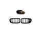 Grill BMW 5 F10 F11 Dual Line Gloss Black camera