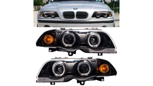 Lights BMW 3 E46 Front Black