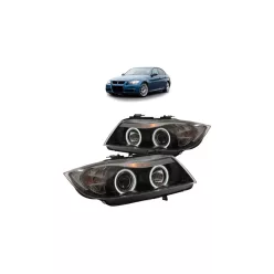 Lights BMW 3 E90 E91 Front CCFL Black