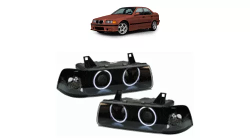 Lights BMW 3 E36 Front CCFL Black