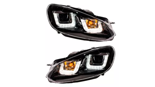 Lights Volkswagen Golf VI Front DRL Black