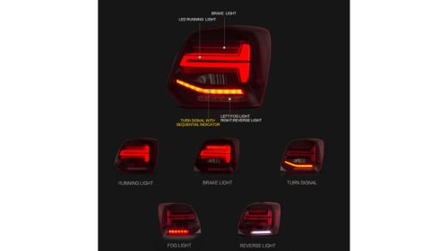 Lights Volkswagen POLO V Rear Dynamic LED Red