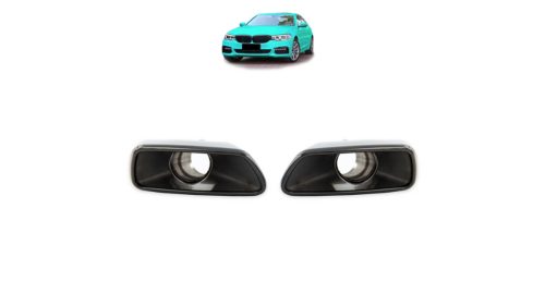 Exhaust Tail Pipes Black suitable for BMW 5 (G30) Sedan (G31) Touring 2017-2023
