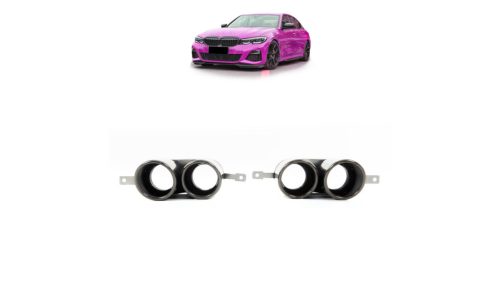Exhaust Tail Pipes Black suitable for BMW 3 (G20) Sedan 2018-now