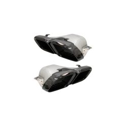   Exhaust Tail Pipes Black suitable for MERCEDES C-Class (W205) Sedan (S205) T-Model (A205) Convertible (C205) Coupe GLE Coupe (C292) S-Class (W222) Pre-Facelift 2015-2018