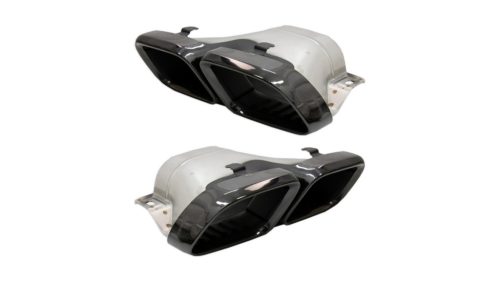 Exhaust Tail Pipes Black suitable for MERCEDES C-Class (W205) Sedan (S205) T-Model (A205) Convertible (C205) Coupe GLE Coupe (C292) S-Class (W222) Pre-Facelift 2015-2018