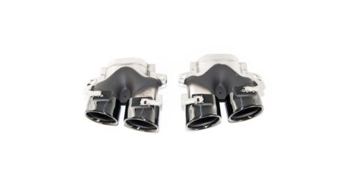 Exhaust Tail Pipes Black Round suitable for MERCEDES E-Class (W213) Sedan (S213) T-Model GLC (X253) GLC Coupe (C253) E-Class (A238) Convertible E-Class (C238) Coupe Facelift 2020-2023