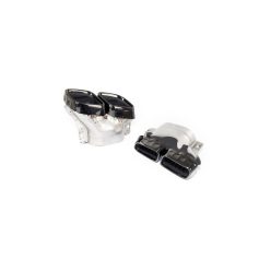   Exhaust Tail Pipes Black suitable for MERCEDES E-Class (W213) Sedan (S213) T-Model GLC (X253) GLC Coupe (C253) E-Class (A238) Convertible E-Class (C238) Coupe Facelift 2020-2023