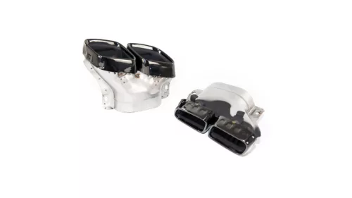 Exhaust Tail Pipes Black suitable for MERCEDES E-Class (W213) Sedan (S213) T-Model GLC (X253) GLC Coupe (C253) E-Class (A238) Convertible E-Class (C238) Coupe Facelift 2020-2023